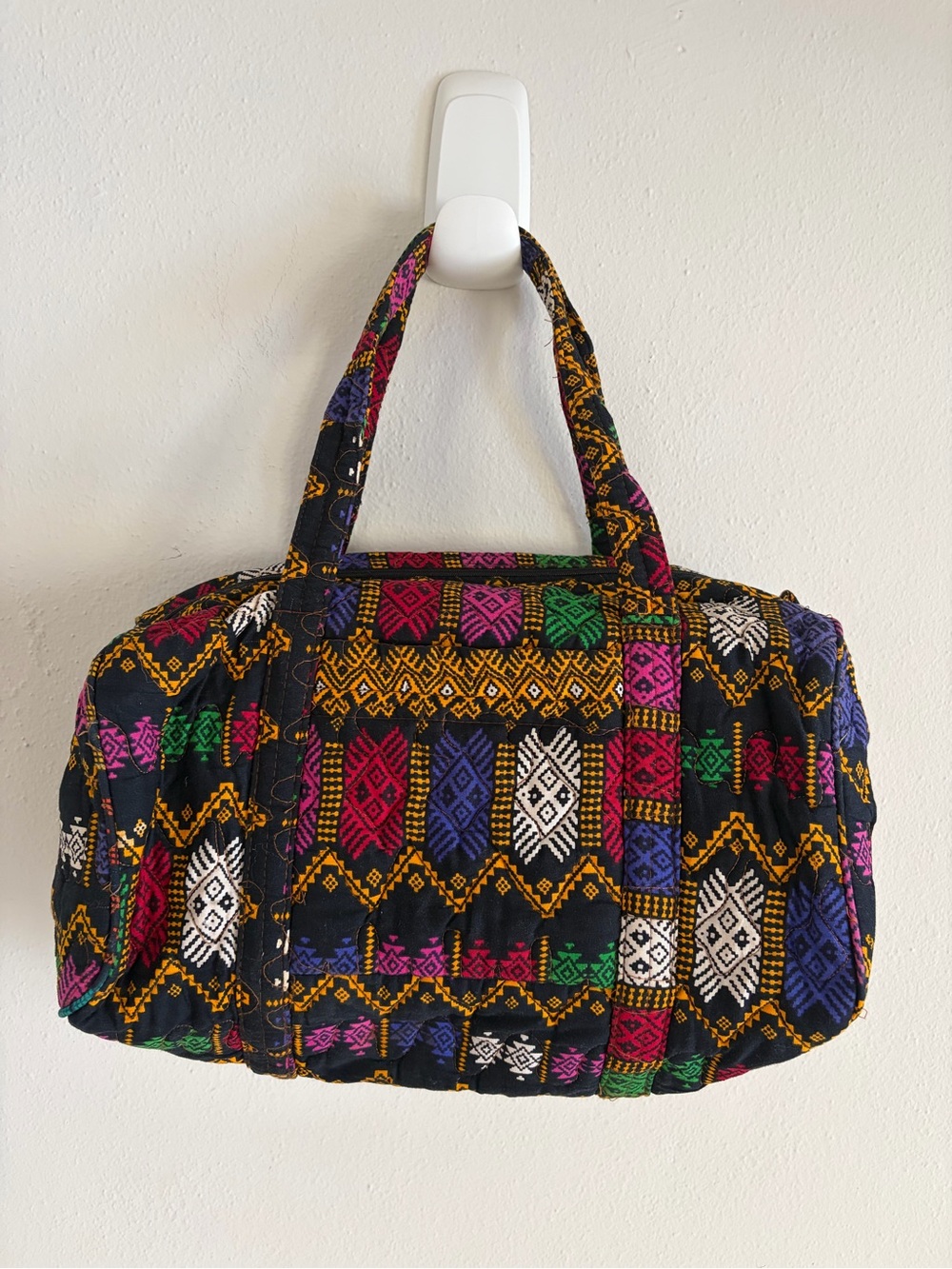 Boho Mexican Quilted Multicolor Duffle Bag